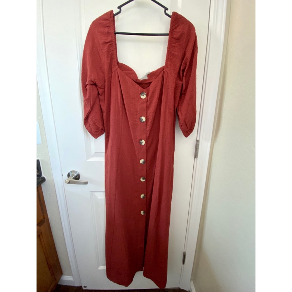 ASOS Design Button through Maxi Dress